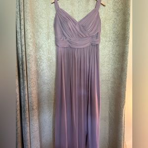 Sweetheart Tank Pleated Mesh Bridesmaids Dress